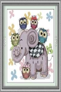 Elephant and owl №6935