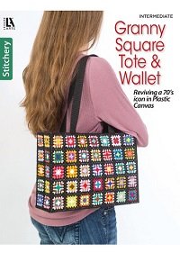 Granny Square Tote & Wallet: Reviving a 70's Icon in Plastic Canvas